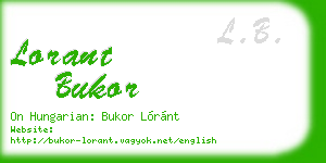 lorant bukor business card