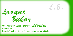 lorant bukor business card